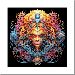 Psychedelic DMT Art Trippy Machine Posters and Art